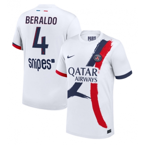 Billige Fotballdrakt Paris Saint-Germain Lucas Beraldo #4 Replika Bortedrakt 2025-26 Kortermet Billige Fotballdrakt Paris Saint-Germain Lucas Beraldo #4 Replika Bortedrakt 2025-26 Kortermet
